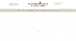 Desktop Screenshot of meadowrockalpacas.com